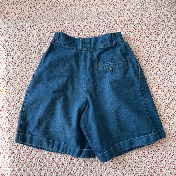 Vintage 90s denim shorts size XXS/XS 22” waist high rise baggy oversized jorts - Picture 4 of 6